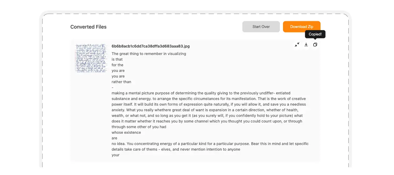 image converted to text